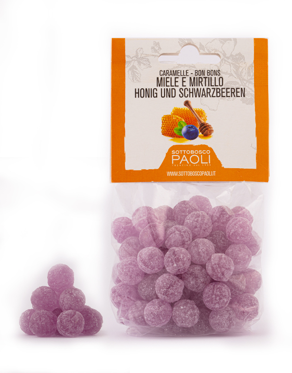 Caramelle al miele e mirtillo